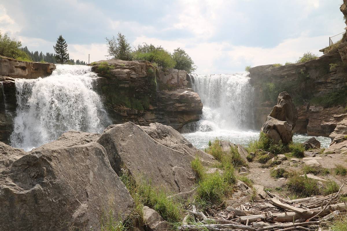 Lundbreck Falls in Alberta
